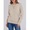imageANRABESS Sweaters for Women Long Sleeve Lightweight Crewneck Soft Basic Knit Loose Fit Pullover Top 2025 Fall Trendy OutfitsAlmond