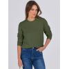imageANRABESS Sweaters for Women Long Sleeve Lightweight Crewneck Soft Basic Knit Loose Fit Pullover Top 2025 Fall Trendy OutfitsArmy Green