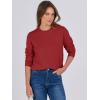 imageANRABESS Sweaters for Women Long Sleeve Lightweight Crewneck Soft Basic Knit Loose Fit Pullover Top 2025 Fall Trendy OutfitsBrick Red