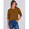 imageANRABESS Sweaters for Women Long Sleeve Lightweight Crewneck Soft Basic Knit Loose Fit Pullover Top 2025 Fall Trendy OutfitsCaramel