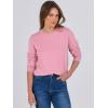 imageANRABESS Sweaters for Women Long Sleeve Lightweight Crewneck Soft Basic Knit Loose Fit Pullover Top 2025 Fall Trendy OutfitsCoral Pink