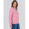 imageANRABESS Sweaters for Women Long Sleeve Lightweight Crewneck Soft Basic Knit Loose Fit Pullover Top 2025 Fall Trendy OutfitsCoral Pink