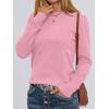 imageANRABESS Sweaters for Women Long Sleeve Lightweight Crewneck Soft Basic Knit Loose Fit Pullover Top 2025 Fall Trendy OutfitsCoral Pink