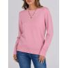 imageANRABESS Sweaters for Women Long Sleeve Lightweight Crewneck Soft Basic Knit Loose Fit Pullover Top 2025 Fall Trendy OutfitsCoral Pink