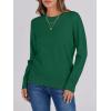 imageANRABESS Sweaters for Women Long Sleeve Lightweight Crewneck Soft Basic Knit Loose Fit Pullover Top 2025 Fall Trendy OutfitsForest Green