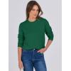 imageANRABESS Sweaters for Women Long Sleeve Lightweight Crewneck Soft Basic Knit Loose Fit Pullover Top 2025 Fall Trendy OutfitsForest Green