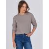 imageANRABESS Sweaters for Women Long Sleeve Lightweight Crewneck Soft Basic Knit Loose Fit Pullover Top 2025 Fall Trendy OutfitsGrey Taupe