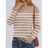 imageANRABESS Sweaters for Women Long Sleeve Lightweight Crewneck Soft Basic Knit Loose Fit Pullover Top 2025 Fall Trendy OutfitsKhaki White