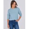 imageANRABESS Sweaters for Women Long Sleeve Lightweight Crewneck Soft Basic Knit Loose Fit Pullover Top 2025 Fall Trendy OutfitsLight Blue
