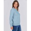 imageANRABESS Sweaters for Women Long Sleeve Lightweight Crewneck Soft Basic Knit Loose Fit Pullover Top 2025 Fall Trendy OutfitsLight Blue