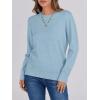 imageANRABESS Sweaters for Women Long Sleeve Lightweight Crewneck Soft Basic Knit Loose Fit Pullover Top 2025 Fall Trendy OutfitsLight Blue