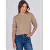 imageANRABESS Sweaters for Women Long Sleeve Lightweight Crewneck Soft Basic Knit Loose Fit Pullover Top 2025 Fall Trendy OutfitsWarm Khaki