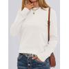 imageANRABESS Sweaters for Women Long Sleeve Lightweight Crewneck Soft Basic Knit Loose Fit Pullover Top 2025 Fall Trendy OutfitsWhite