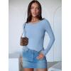 imageANRABESS Women Long Sleeve Crew Neck Bodysuits Top 2025 Fall Slim Fit Ribbed Knit Soft Basic Tee ShirtsLight Blue