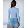 imageANRABESS Women Long Sleeve Crew Neck Bodysuits Top 2025 Fall Slim Fit Ribbed Knit Soft Basic Tee ShirtsLight Blue