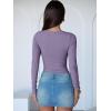 imageANRABESS Women Long Sleeve Crew Neck Bodysuits Top 2025 Fall Slim Fit Ribbed Knit Soft Basic Tee ShirtsPurple