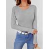 imageANRABESS Women Long Sleeve Shirts Builtin Bra Crewneck Rib Knit Slim Fit Basic Tee Tops 2025 Fall Casual TShirt Base LayerGrey