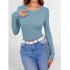 imageANRABESS Women Long Sleeve Shirts Builtin Bra Crewneck Rib Knit Slim Fit Basic Tee Tops 2025 Fall Casual TShirt Base LayerGrey Blue