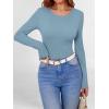 imageANRABESS Women Long Sleeve Shirts Builtin Bra Crewneck Rib Knit Slim Fit Basic Tee Tops 2025 Fall Casual TShirt Base LayerGrey Blue