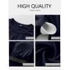 imageANRABESS Women Long Sleeve Shirts Builtin Bra Crewneck Rib Knit Slim Fit Basic Tee Tops 2025 Fall Casual TShirt Base LayerNavy Blue