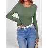 imageANRABESS Women Long Sleeve Shirts Builtin Bra Crewneck Rib Knit Slim Fit Basic Tee Tops 2025 Fall Casual TShirt Base LayerSage Green