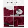imageANRABESS Women Long Sleeve Shirts Builtin Bra Crewneck Rib Knit Slim Fit Basic Tee Tops 2025 Fall Casual TShirt Base LayerWine Red