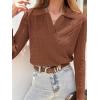 imageANRABESS Womens Cable Knit Sweaters Long Sleeve V Neck Sweater Tops Casual Pullover Polo Shirts 2025 Fall Fashion OutfitsBrown