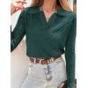 imageANRABESS Womens Cable Knit Sweaters Long Sleeve V Neck Sweater Tops Casual Pullover Polo Shirts 2025 Fall Fashion OutfitsDeep Green