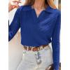 imageANRABESS Womens Cable Knit Sweaters Long Sleeve V Neck Sweater Tops Casual Pullover Polo Shirts 2025 Fall Fashion OutfitsRoyal Blue