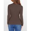 imageANRABESS Womens Lettuce Trim Mock Neck Long Sleeve Tops 2025 Casual Dressy Ribbed Knit Slim Fit Tee Shirt Fall Layer OutfitsCoffee