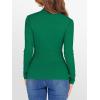 imageANRABESS Womens Lettuce Trim Mock Neck Long Sleeve Tops 2025 Casual Dressy Ribbed Knit Slim Fit Tee Shirt Fall Layer OutfitsGreen