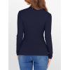 imageANRABESS Womens Lettuce Trim Mock Neck Long Sleeve Tops 2025 Casual Dressy Ribbed Knit Slim Fit Tee Shirt Fall Layer OutfitsNavy Blue