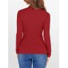 imageANRABESS Womens Lettuce Trim Mock Neck Long Sleeve Tops 2025 Casual Dressy Ribbed Knit Slim Fit Tee Shirt Fall Layer OutfitsRed
