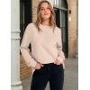 imageANRABESS Womens Long Sleeve Henley Tops Tunic Sweatshirt Loose Slit Casual Button Shirts Pullover 2025 Fall Winter OutfitsBeige Camel