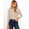 imageANRABESS Womens Long Sleeve Rolled Boat Neck Casual Soft Lightweight Basic Pullover Sweater Top 2025 Fall Shirt Work OutfitsAlmond