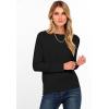 imageANRABESS Womens Long Sleeve Rolled Boat Neck Casual Soft Lightweight Basic Pullover Sweater Top 2025 Fall Shirt Work OutfitsBlack