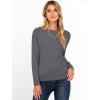 imageANRABESS Womens Long Sleeve Rolled Boat Neck Casual Soft Lightweight Basic Pullover Sweater Top 2025 Fall Shirt Work OutfitsDark Grey