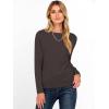 imageANRABESS Womens Long Sleeve Rolled Boat Neck Casual Soft Lightweight Basic Pullover Sweater Top 2025 Fall Shirt Work OutfitsDeep Taupe