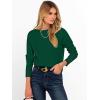 imageANRABESS Womens Long Sleeve Rolled Boat Neck Casual Soft Lightweight Basic Pullover Sweater Top 2025 Fall Shirt Work OutfitsForest Green
