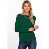 imageANRABESS Womens Long Sleeve Rolled Boat Neck Casual Soft Lightweight Basic Pullover Sweater Top 2025 Fall Shirt Work OutfitsForest Green