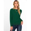 imageANRABESS Womens Long Sleeve Rolled Boat Neck Casual Soft Lightweight Basic Pullover Sweater Top 2025 Fall Shirt Work OutfitsForest Green