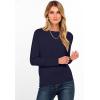 imageANRABESS Womens Long Sleeve Rolled Boat Neck Casual Soft Lightweight Basic Pullover Sweater Top 2025 Fall Shirt Work OutfitsNavy Blue