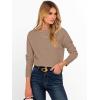 imageANRABESS Womens Long Sleeve Rolled Boat Neck Casual Soft Lightweight Basic Pullover Sweater Top 2025 Fall Shirt Work OutfitsTan