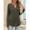 imageANRABESS Womens Long Sleeve Shirts 2025 Fall Henley Business Casual Tops Cute TShirts Work Blouses Outfits Vacation ClothesArmy Green