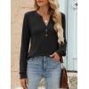 imageANRABESS Womens Long Sleeve Shirts 2025 Fall Henley Business Casual Tops Cute TShirts Work Blouses Outfits Vacation ClothesBlack