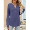 imageANRABESS Womens Long Sleeve Shirts 2025 Fall Henley Business Casual Tops Cute TShirts Work Blouses Outfits Vacation ClothesBlue Gray