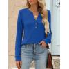 imageANRABESS Womens Long Sleeve Shirts 2025 Fall Henley Business Casual Tops Cute TShirts Work Blouses Outfits Vacation ClothesBoyal Blue