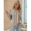 imageANRABESS Womens Long Sleeve Shirts 2025 Fall Henley Business Casual Tops Cute TShirts Work Blouses Outfits Vacation ClothesBrown White Strip