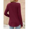 imageANRABESS Womens Long Sleeve Shirts 2025 Fall Henley Business Casual Tops Cute TShirts Work Blouses Outfits Vacation ClothesBurgundy
