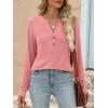 imageANRABESS Womens Long Sleeve Shirts 2025 Fall Henley Business Casual Tops Cute TShirts Work Blouses Outfits Vacation ClothesCoral Pink